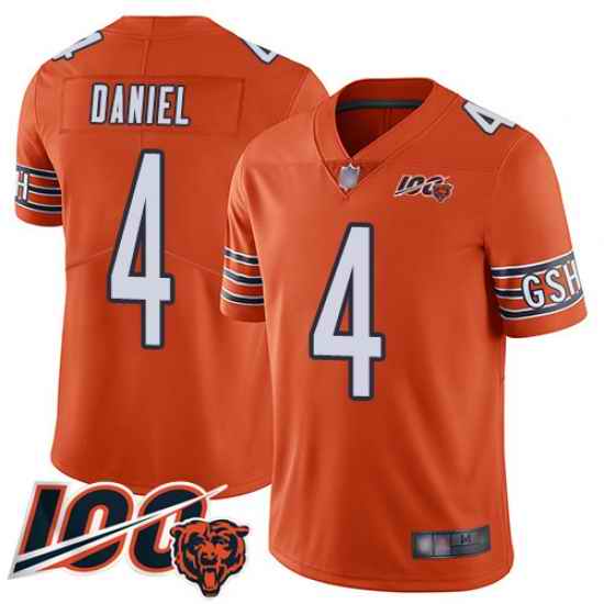 Youth Chicago Bears 4 Chase Daniel Orange Alternate 100th Season Limited Football Jersey